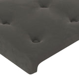 Têtes de lit 4 pcs Gris foncé 90x5x78/88 cm Velours