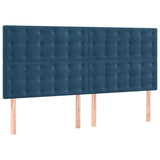 Têtes de lit 4 pcs Bleu foncé 90x5x78/88 cm Velours