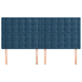 Têtes de lit 4 pcs Bleu foncé 90x5x78/88 cm Velours