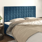 Têtes de lit 4 pcs Bleu foncé 90x5x78/88 cm Velours