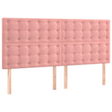 Têtes de lit 4 pcs Rose 90x5x78/88 cm Velours