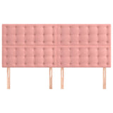 Têtes de lit 4 pcs Rose 90x5x78/88 cm Velours