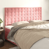 Têtes de lit 4 pcs Rose 90x5x78/88 cm Velours