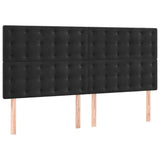 Têtes de lit 4 pcs Noir 100x5x78/88 cm Velours