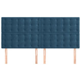 Têtes de lit 4 pcs Bleu foncé 100x5x78/88 cm Velours