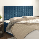 Têtes de lit 4 pcs Bleu foncé 100x5x78/88 cm Velours