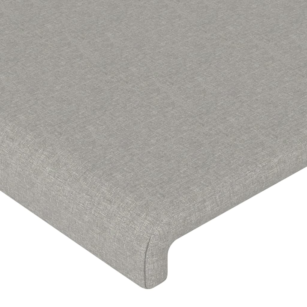 Tête de lit avec oreilles Gris clair 83x23x78/88 cm Tissu