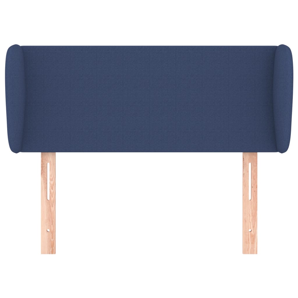 Tête de lit avec oreilles Bleu 93x23x78/88 cm Tissu