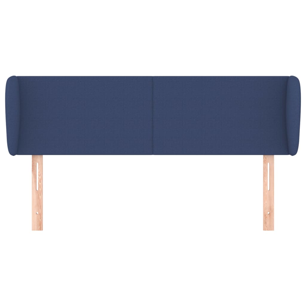 Tête de lit avec oreilles Bleu 103x23x78/88 cm Tissu