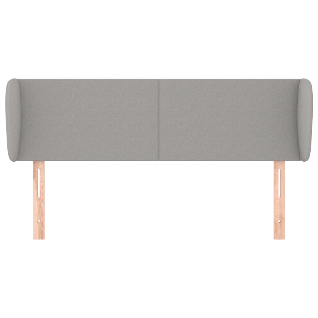 Tête de lit avec oreilles Gris clair 147x23x78/88 cm Tissu