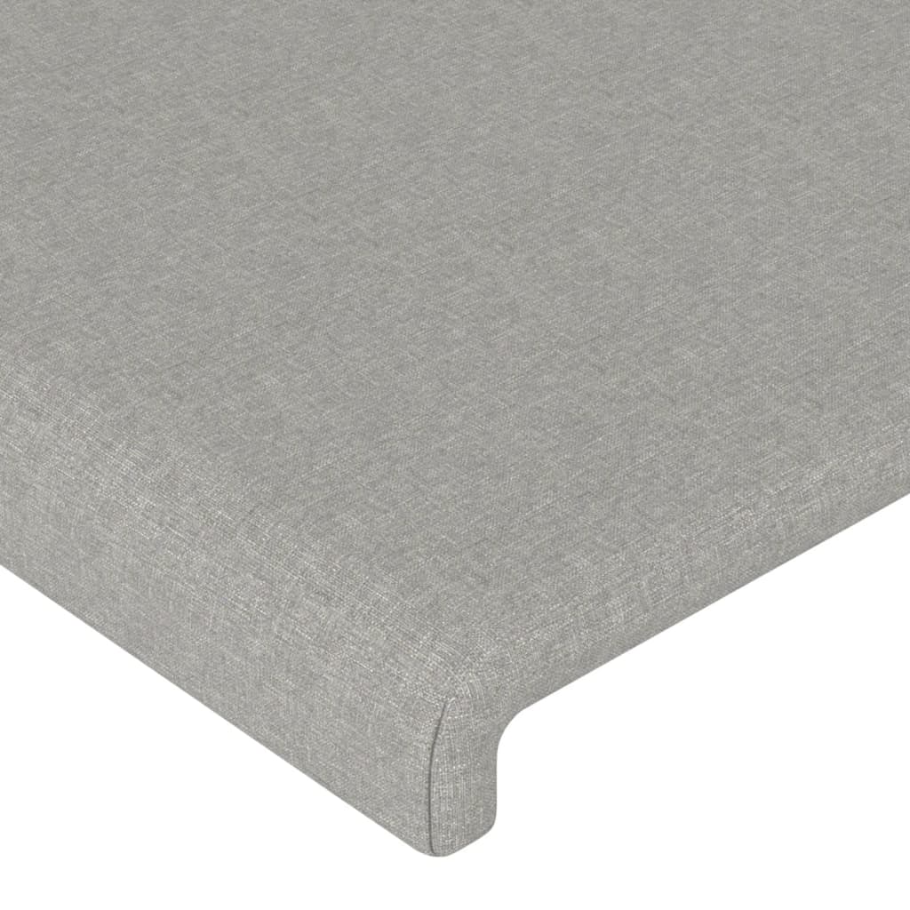 Tête de lit avec oreilles Gris clair 147x23x78/88 cm Tissu