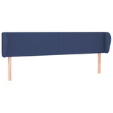 Tête de lit avec oreilles Bleu 163x23x78/88 cm Tissu