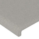 Tête de lit avec oreilles Gris clair 183x23x78/88 cm Tissu