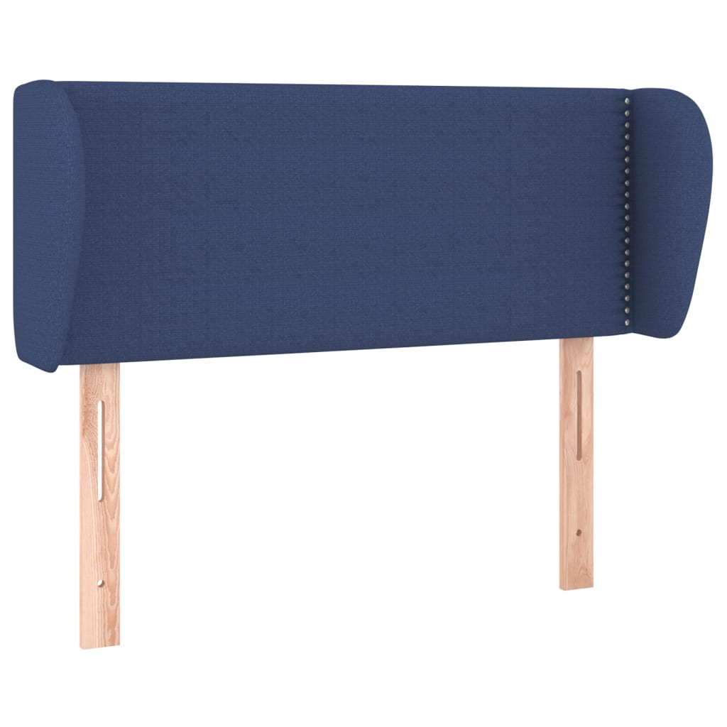 Tête de lit avec oreilles Bleu 83x23x78/88 cm Tissu