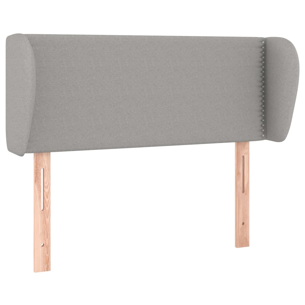 Tête de lit avec oreilles Gris clair 103x23x78/88 cm Tissu