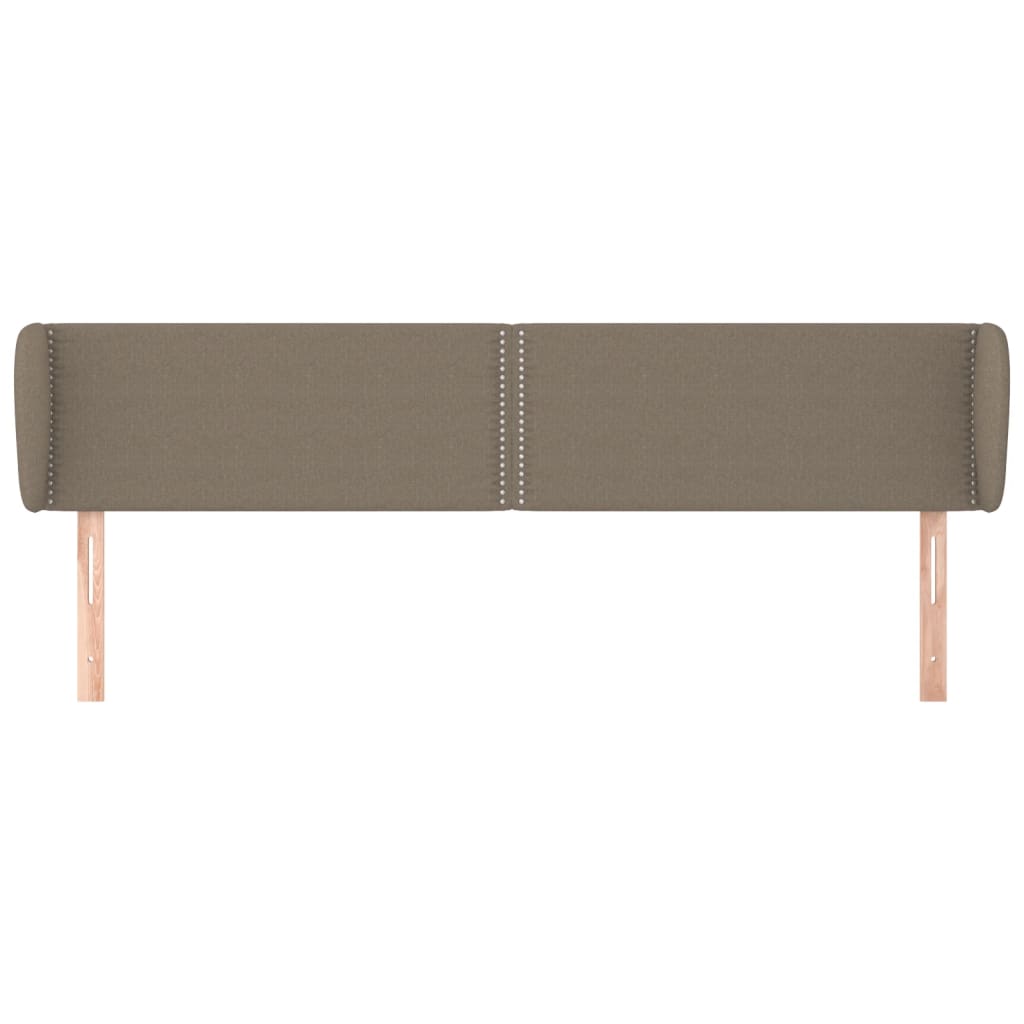 Tête de lit avec oreilles Taupe 183x23x78/88 cm Tissu