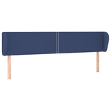 Tête de lit avec oreilles Bleu 203x23x78/88 cm Tissu