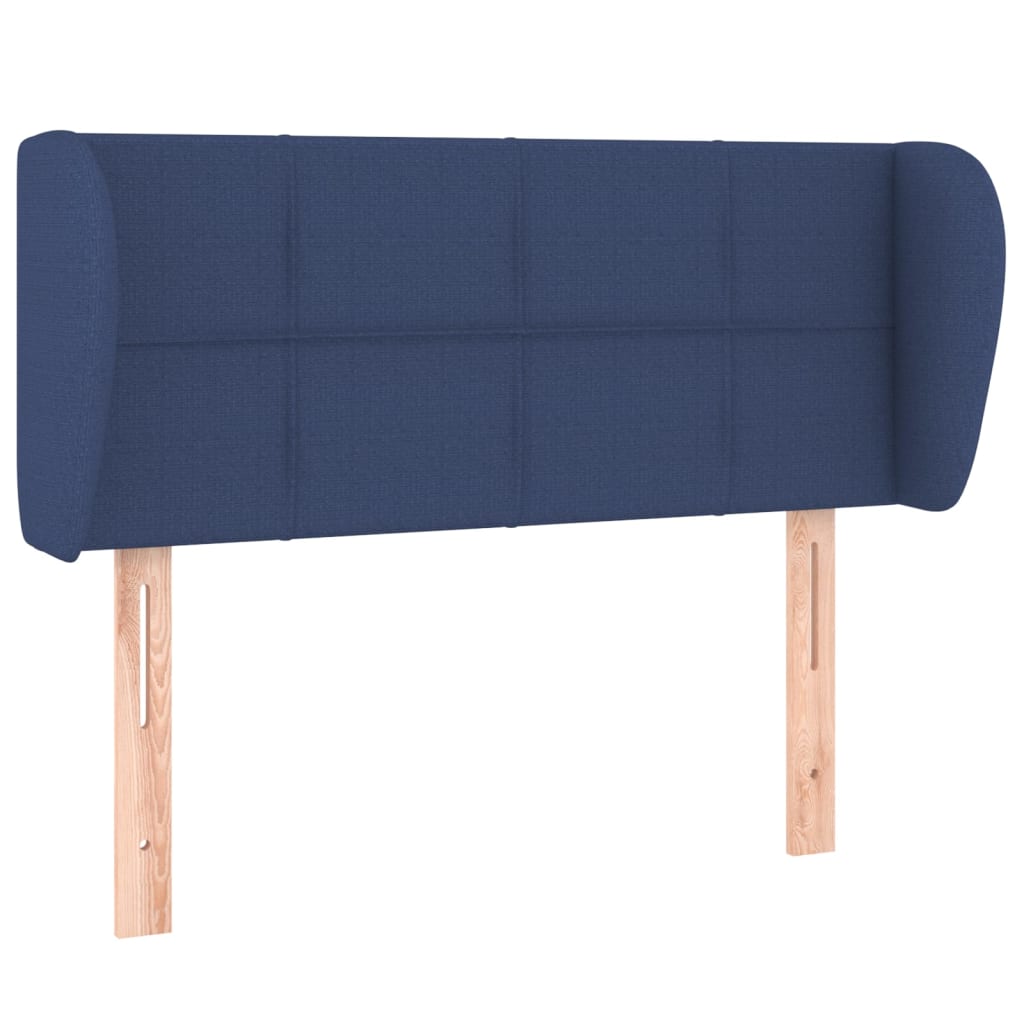 Tête de lit avec oreilles Bleu 83x23x78/88 cm Tissu