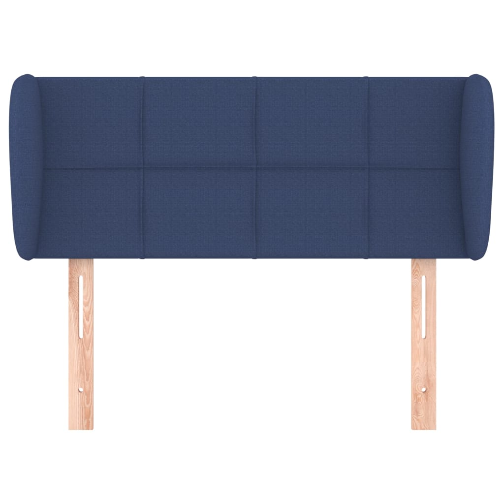 Tête de lit avec oreilles Bleu 93x23x78/88 cm Tissu