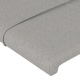 Tête de lit avec oreilles Gris clair 147x23x78/88 cm Tissu