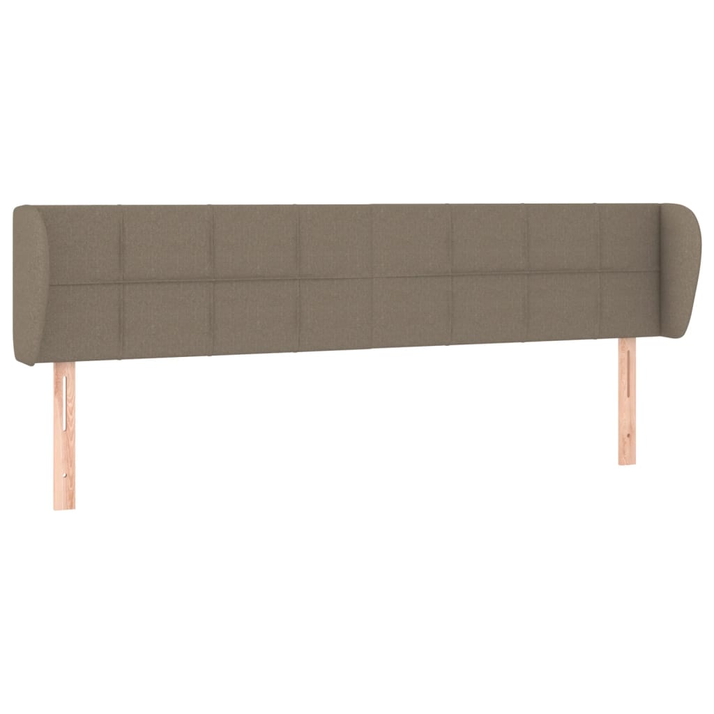 Tête de lit avec oreilles Taupe 183x23x78/88 cm Tissu