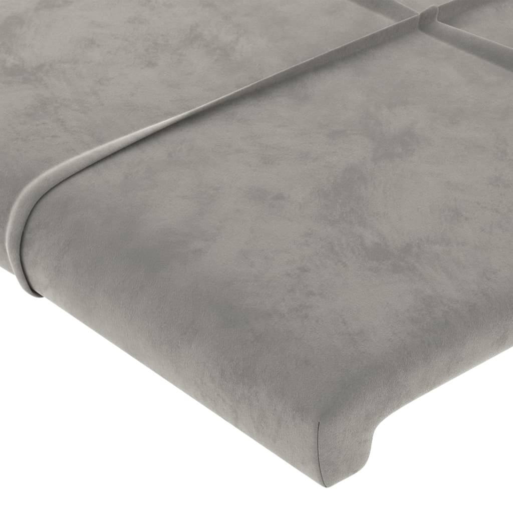 Tête de lit avec oreilles Gris clair 83x23x78/88 cm Velours