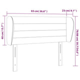 Tête de lit avec oreilles Crème 93x23x78/88 cm Tissu