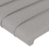 Tête de lit avec oreilles Gris clair 103x23x78/88 cm Tissu