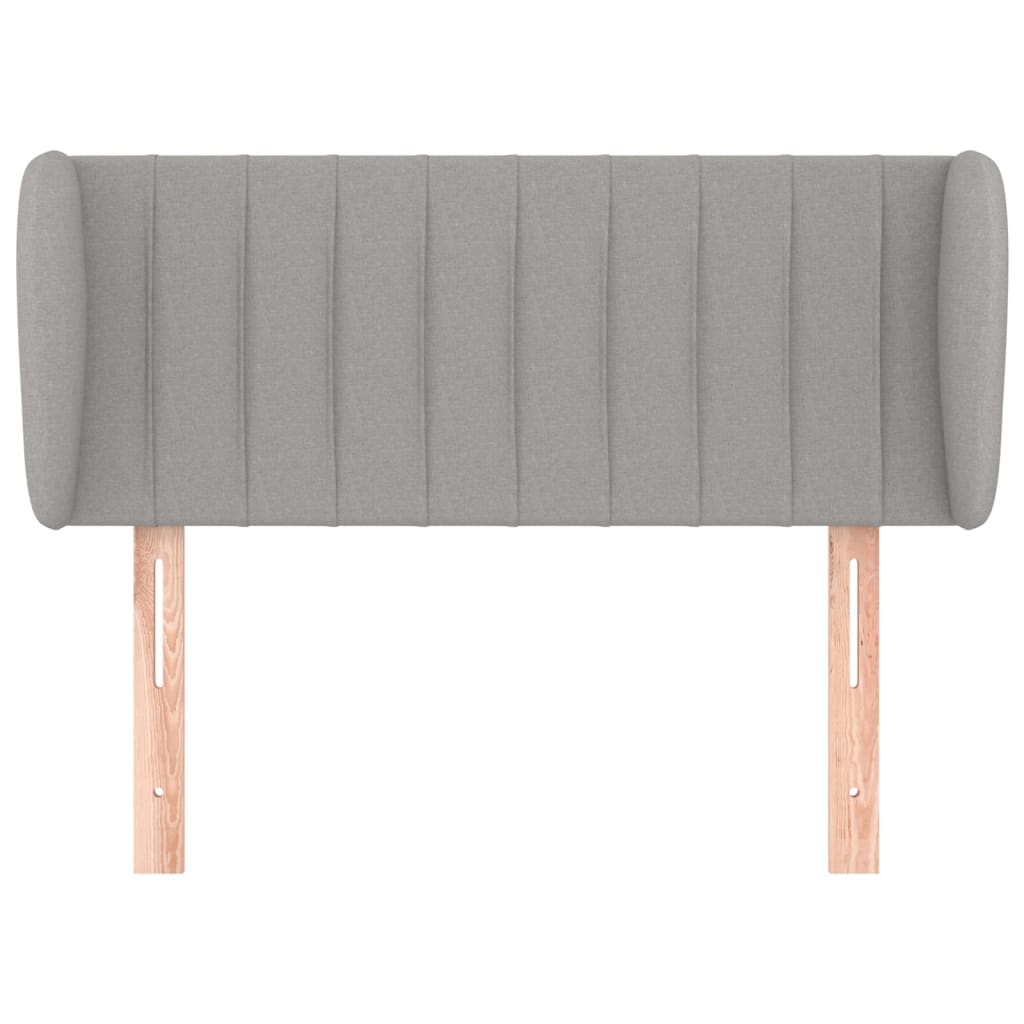 Tête de lit avec oreilles Gris clair 83x23x78/88 cm Tissu