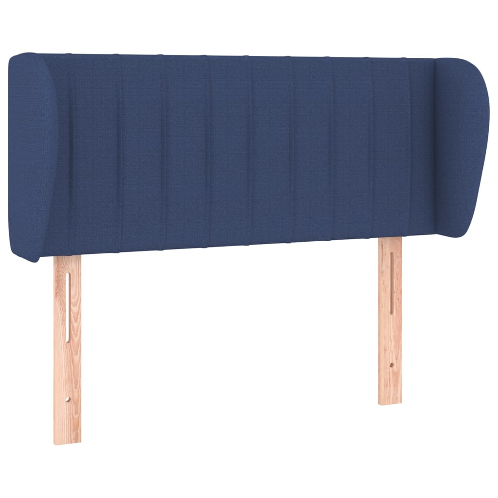 Tête de lit avec oreilles Bleu 93x23x78/88 cm Tissu