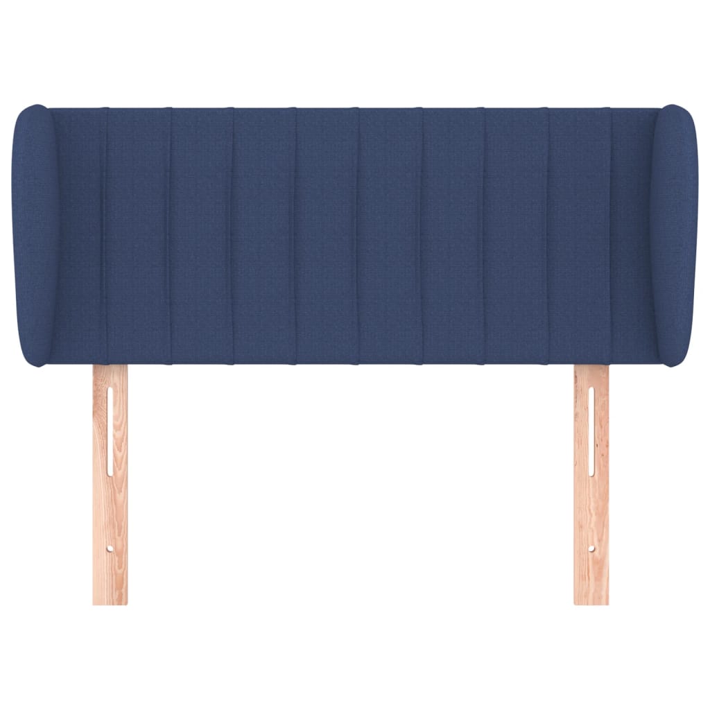 Tête de lit avec oreilles Bleu 93x23x78/88 cm Tissu