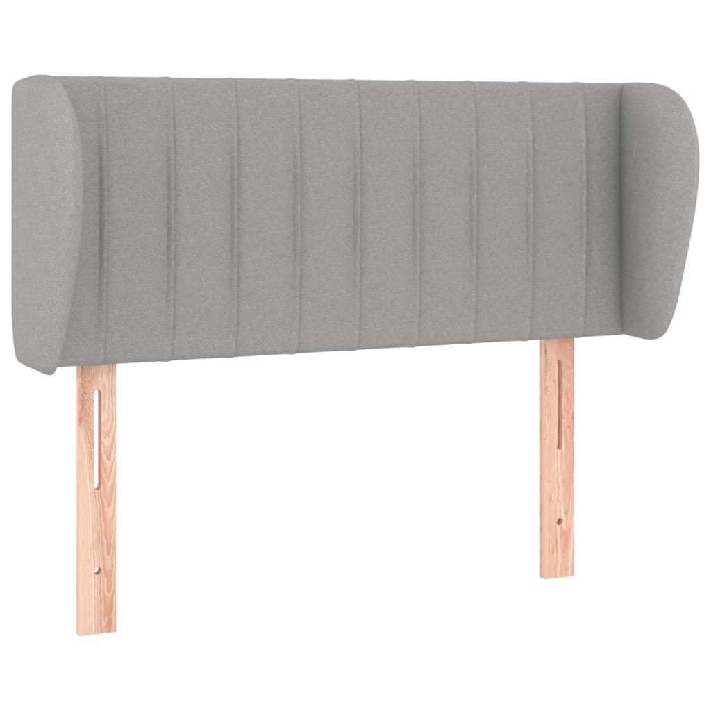 Tête de lit avec oreilles Gris clair 103x23x78/88 cm Tissu