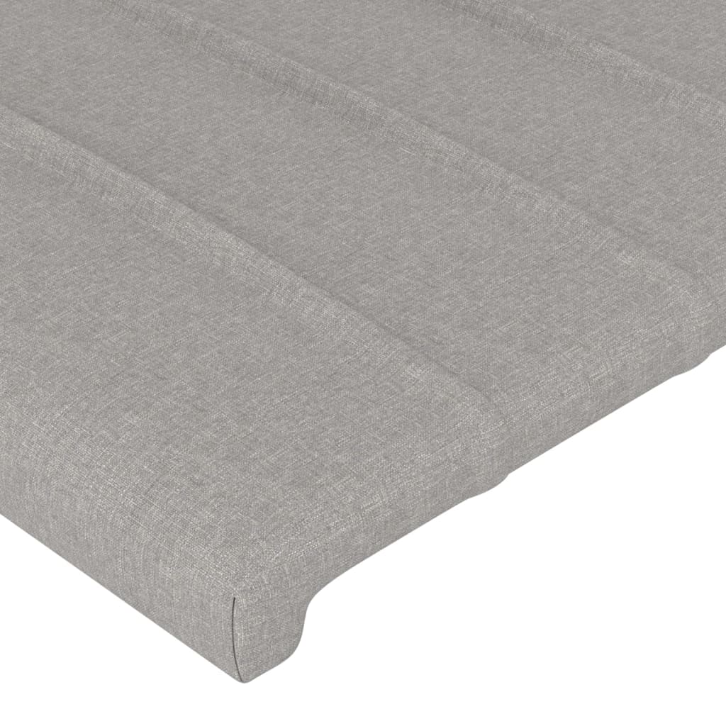 Tête de lit avec oreilles Gris clair 103x23x78/88 cm Tissu