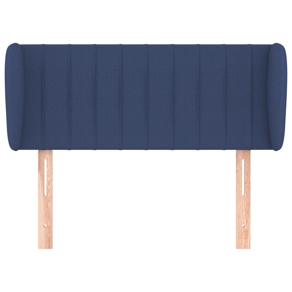 Tête de lit avec oreilles Bleu 103x23x78/88 cm Tissu