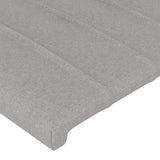 Tête de lit avec oreilles Gris clair 147x23x78/88 cm Tissu