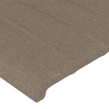 Tête de lit avec oreilles Taupe 163x23x78/88 cm Tissu