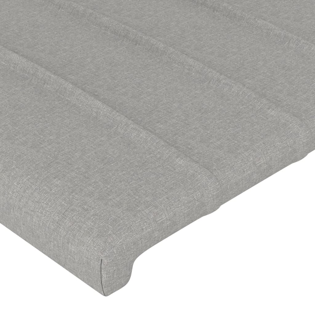 Tête de lit avec oreilles Gris clair 183x23x78/88 cm Tissu