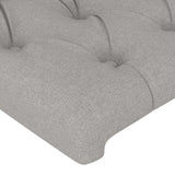 Tête de lit avec oreilles Gris clair 83x23x78/88 cm Tissu