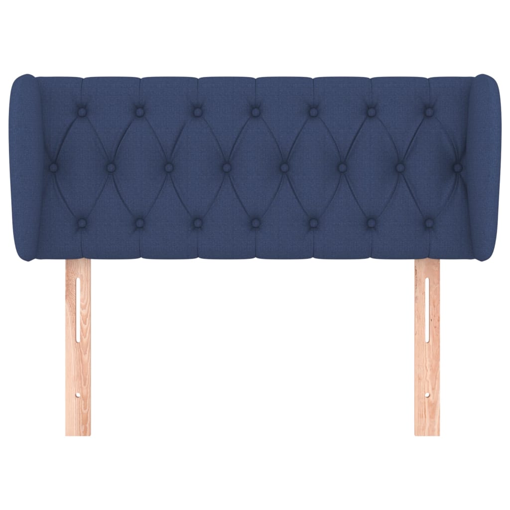 Tête de lit avec oreilles Bleu 93x23x78/88 cm Tissu