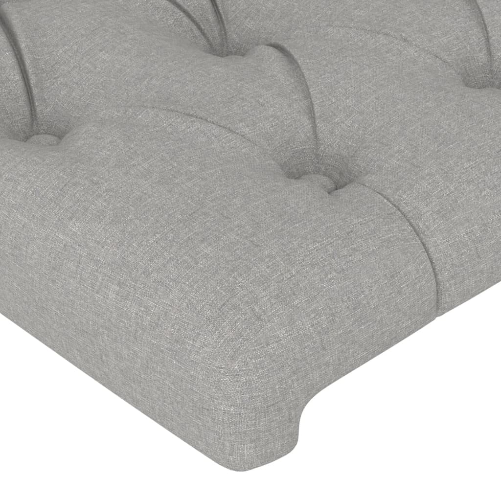 Tête de lit avec oreilles Gris clair 103x23x78/88 cm Tissu