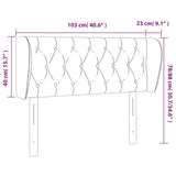 Tête de lit avec oreilles Crème 103x23x78/88 cm Tissu