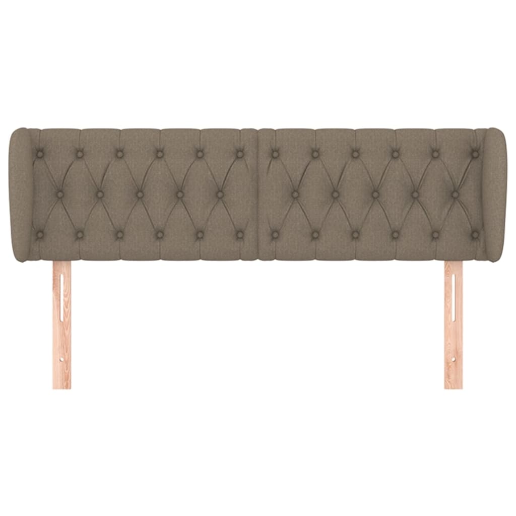 Tête de lit avec oreilles Taupe 163x23x78/88 cm Tissu