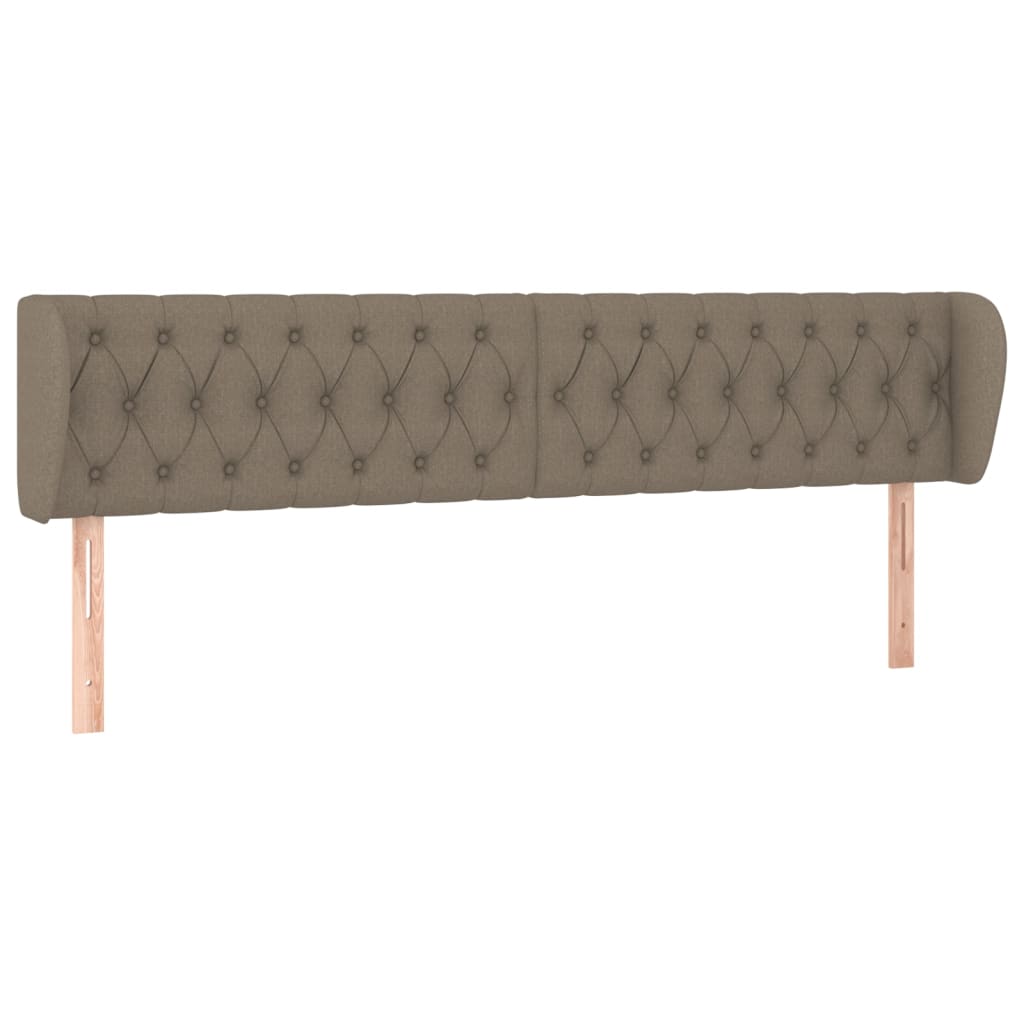 Tête de lit avec oreilles Taupe 183x23x78/88 cm Tissu