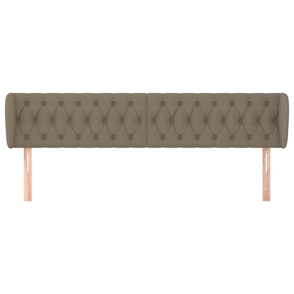 Tête de lit avec oreilles Taupe 183x23x78/88 cm Tissu