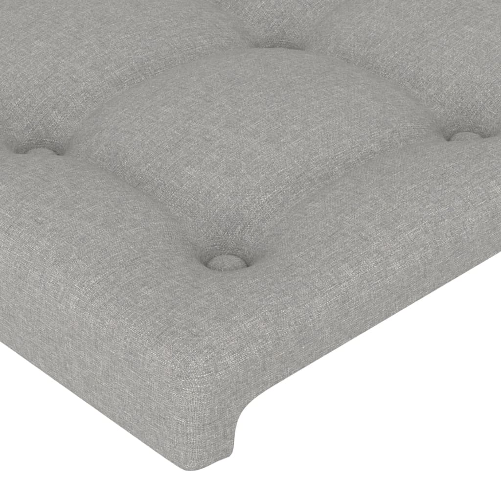 Tête de lit avec oreilles Gris clair 83x23x78/88 cm Tissu