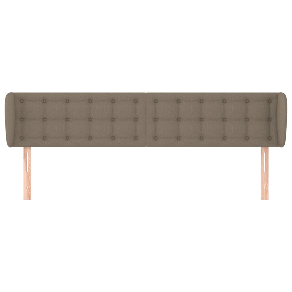 Tête de lit avec oreilles Taupe 183x23x78/88 cm Tissu