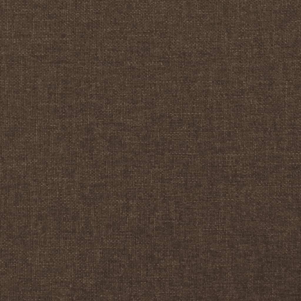 Tête de lit avec oreilles Marron foncé 83x23x118/128 cm Tissu