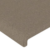 Tête de lit avec oreilles Taupe 183x23x118/128 cm Tissu