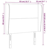 Tête de lit avec oreilles Cappuccino 83x23x118/128cm Similicuir