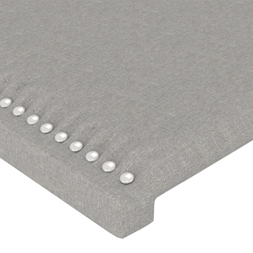 Tête de lit avec oreilles Gris clair 83x23x118/128 cm Tissu